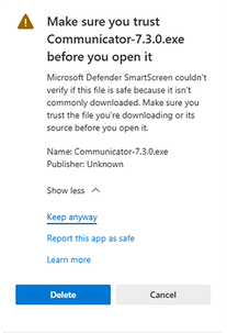 Keep anyway option