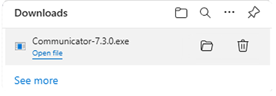 Edge - Open File to launch installer