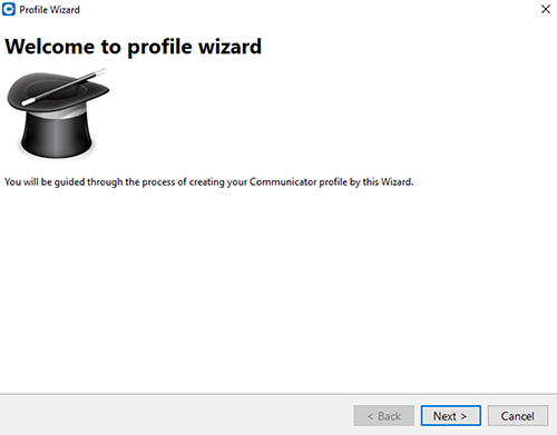 Profile Setup Wizard