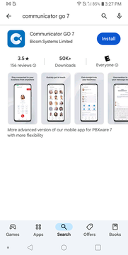 Communicator GO 7 Google Play search