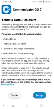 Communicator GO 7 Terms and Data Disclosure