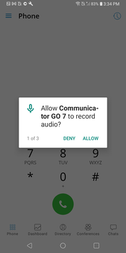 Allow microphone permission